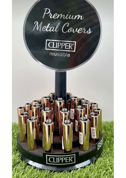 Clipper Parlak Rose Gold Taşlı Çakmak
