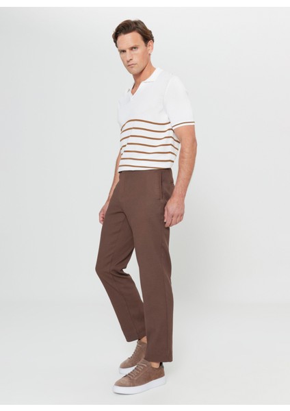 Normal Bel Normal Paça Comfort Fit Vizon Erkek Pantolon ACE001252190_VIZ