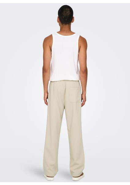 Normal Bel Boru Paça Ekru Erkek Pantolon Onswıll 0292 Loose Strıng Pant Noos