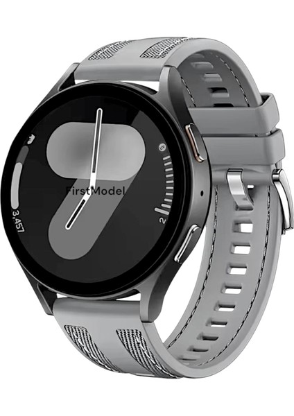 20 mm Unversal Premium Dikişli Silikon Kordon Koyu Gri