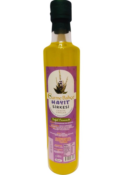 Hayıt Sirkesi 500 ml Chaste Vinegar - Katkı Koruyucu, Renklendirici Içermez