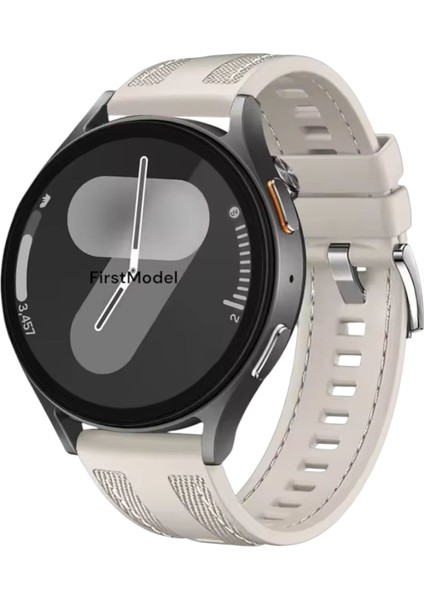 20 mm Unversal Premium Dikişli Silikon Kordon Bej