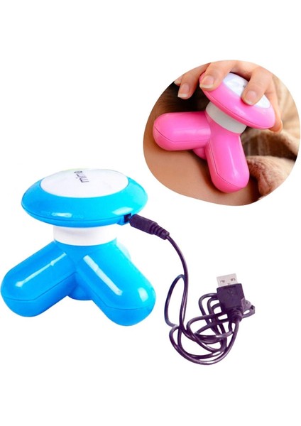 3 Başlıklı Titreşimli Usb Şarjlı Mini El Masaj Aleti
