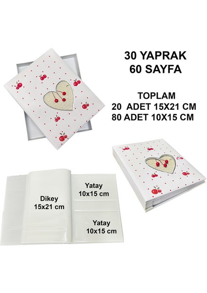 Fotoğraf Albümü 10 x 15 & 15 x 21 cm Kiraz Mevsimi 100'LÜK
