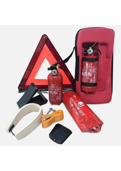 TS005 Trafik Seti Ultra Plastik Kutu Kare 1kg Yangin Söndürcülü Ultra Set Hirdavat 11