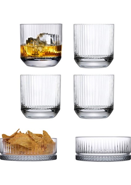 Nudeglass Big Top Kristal Viski Bardağı ve Paşabahçe Elysia Çerezlik 6 Parça Set – Şık Sunum Takımı fiyatları