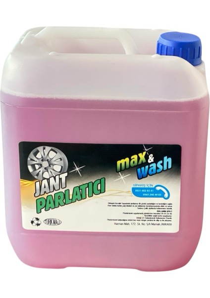 Max Wash 5kg jant temizleme ve parlatma sıvısı 1/5konsantre