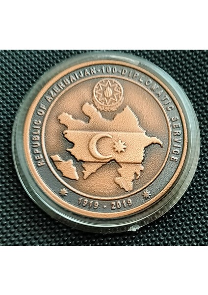 Azarbeycan 100. Yıl Hatıra Parası Bronz Sertifikalı