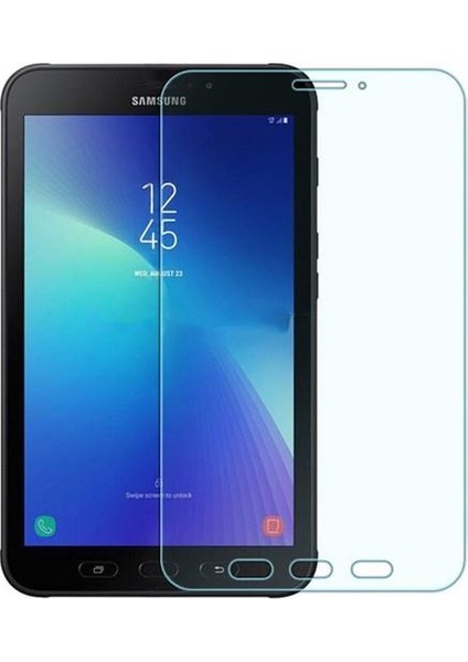 Samsung Galaxy Tab Active 2 SM-T395 8" Dönerli Standlı Deri Tablet Kılıfı - Kırılmaz Ekran Koruyucu