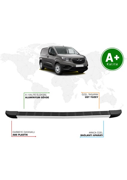Opel Combo Panelvan Arka Basamak Uzun Şasi 2019 Model ve Sonrası S-Line
