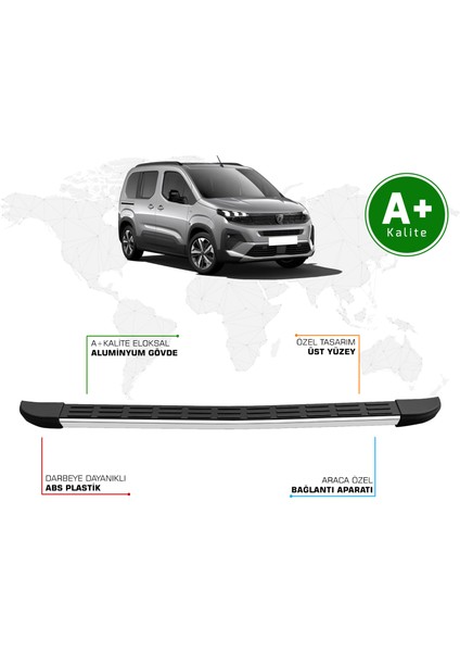 Peugeot Rifter Arka Basamak 2024 Model ve Sonrası S-Line