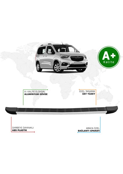 Opel Combo Arka Basamak Kısa Şasi 2019 Model ve Sonrası S-Line