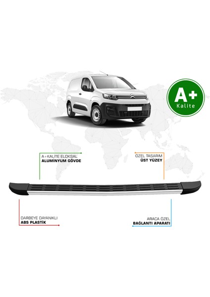 Citroen Berlingo Panelvan Arka Basamak Uzun Şasi 2019 Model ve Sonrası S-Line