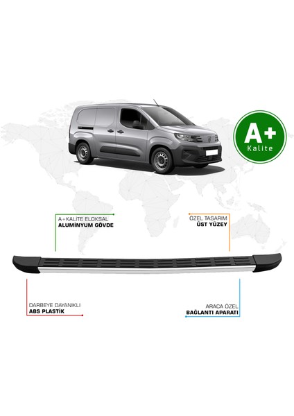 Peugeot Partner Arka Basamak Uzun Şasi 2024 Model ve Sonrası S-Line