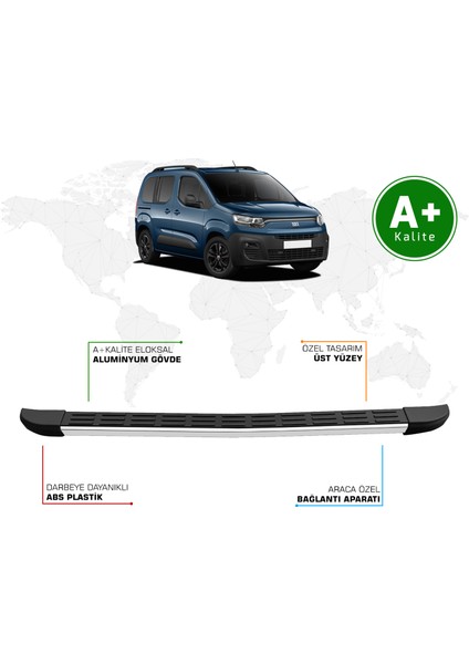 Fiat Doblo Arka Basamak Kısa Şasi 2023 Model ve Sonrası S-Line