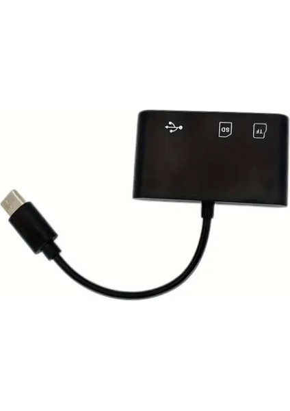 USB C - Micro Sd Tf Hafıza Kartı Okuyucu, 3'ü 1 Arada USB Kamera Kart Okusb Type-C To Sd Micro Sd Tf Kart Okuyucu ve USB Çevirici 3 In 1 Dönüştürücü Adaptör