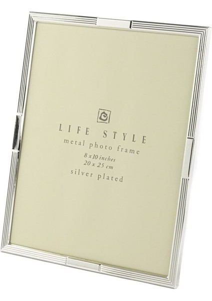 Gümüş Metal Çerçeve 20X25CM Dekoratif Hediyelik Life Style Photo 1 Adet