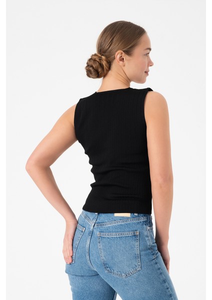 Siyah V Yaka Kadın Triko Bluz fırsatları