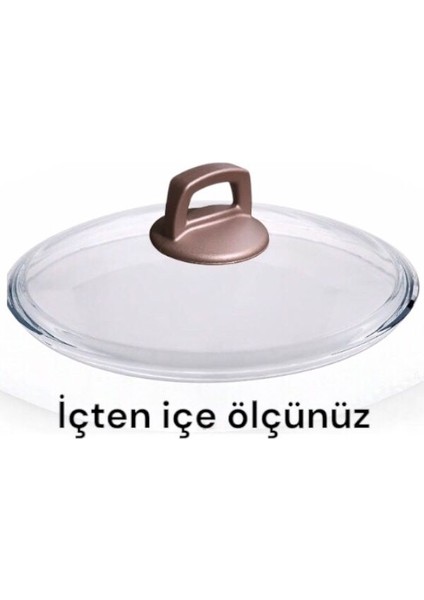 Karaca Rose Gold Kulp ve 30 cm Pyrex Cam Kapağı ile