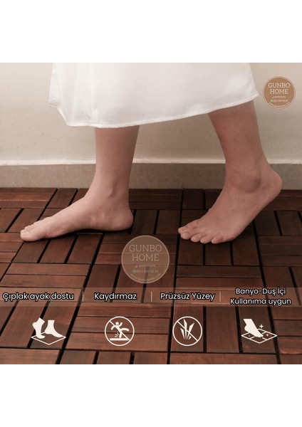 Akasya Ağacı Yer Karosu 9 Adet 1 Koli Bahçe Banyo Deck Ahşap Karo Masif Yer Döşemesi Balkon Deck fiyatları