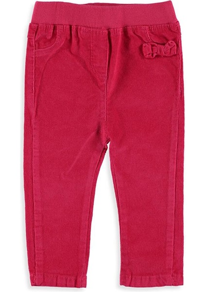 Kadife Skinny Fit Kız Bebek Pantolon