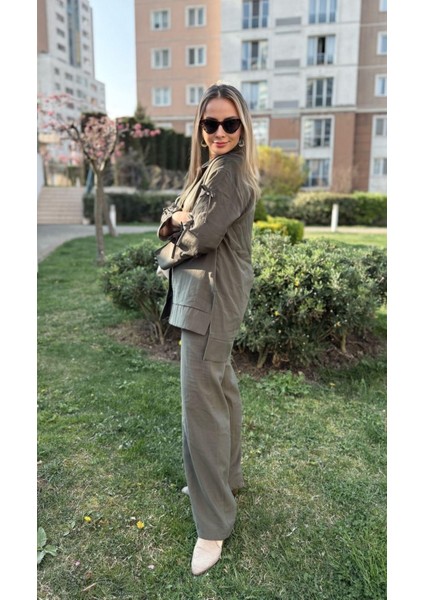 Modal Kumaş Kolları Fiyonk ve Taş Detaylı Ikili Takım Tesettür Uyumlu Tunik Gömlek ve Pantolon Ikili Takım modelleri