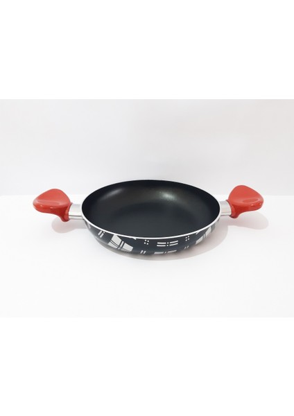22 cm Desenli Teflon Tava Yumurta Melemen Tavası Pişirme Tava