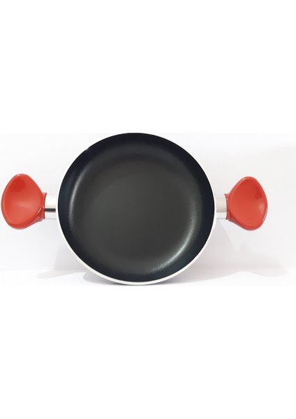 22 cm Desenli Teflon Tava Yumurta Melemen Tavası Pişirme Tava