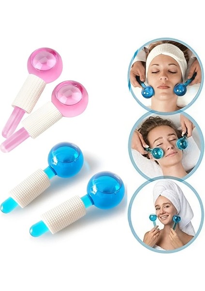 Soğuk Masaj ve Terapi Topu / Crystal Ice Ball Roller Yüz Kaldırma Masajı Buz Küresi fırsatları