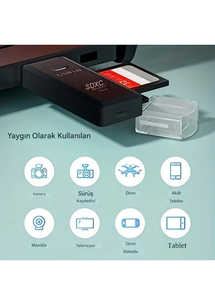 2in1 USB 2.0 Micro Sd Hafıza Kartı - Tf Kart Okuyucu Hub Adaptör Veri Aktarıcı