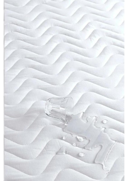 Sıvı Geçirmez Kapitoneli Alez 220 x 200 cm Çift Kişilik Köşe Lastikli