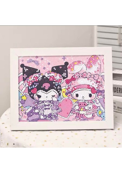 Kuromi My Melody Çerçeveli Mozaik Elmas Boyama Seti Diy Kendin Yap