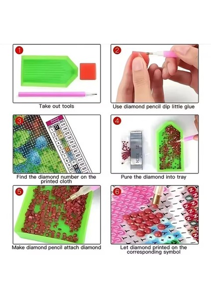 Kuromi My Melody Çerçeveli Mozaik Elmas Boyama Seti Diy Kendin Yap modelleri