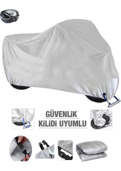 Honda X-Adv 350 Gri Kilit Uyumlu Motor Brandası Arka Çanta Uyumlu Ultra Kalın Su Geçirmez
