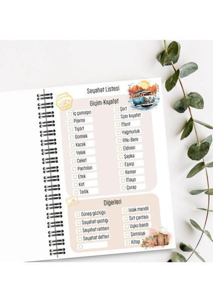 Seyahat Ajandam/macera Defteri/tatil Defteri/gezi DEFTERI/41YAPRAK/82 Sayfa