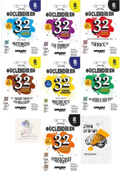 LGS Tüm Dersler Ve Paragraf Gçlendiren 32 Hafta Deneme+Zihin Deneme+Sssk306