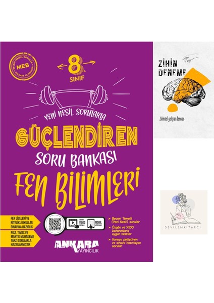 LGS Fen Bilimleri Güçlendiren Soru Bankası+Zihin Deneme+Sssk820