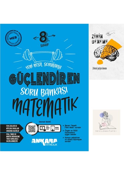 LGS Matematik Güçlendiren Soru Bankası+Zihin Deneme+Sssk911