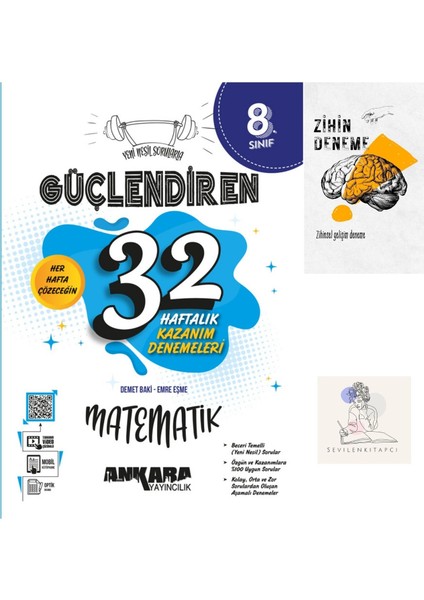 LGS Matematik Güçlendiren 32 Hafta Deneme+Zihin Deneme+Sssk449