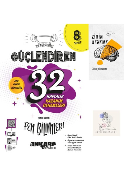 LGS Fen Bilimleri Güçlendiren 32 Hafta Deneme+Zihin Deneme+Sssk528