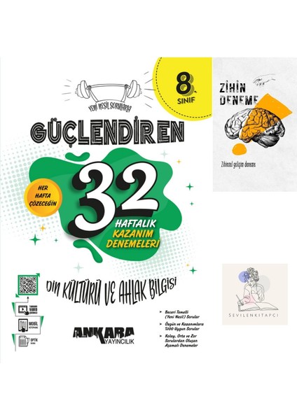 LGS Din Kültürü Güçlendiren 32 Hafta Deneme+Zihin Deneme+Sssk536