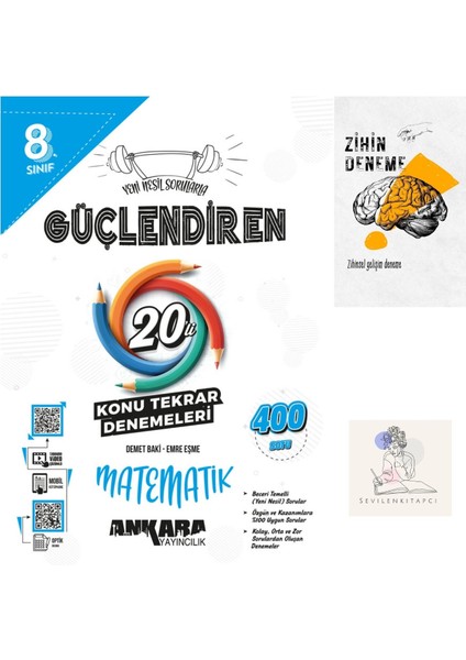 LGS Matematik 20li Konu Tarama Denemeleri +Zihin Deneme+Sssk165