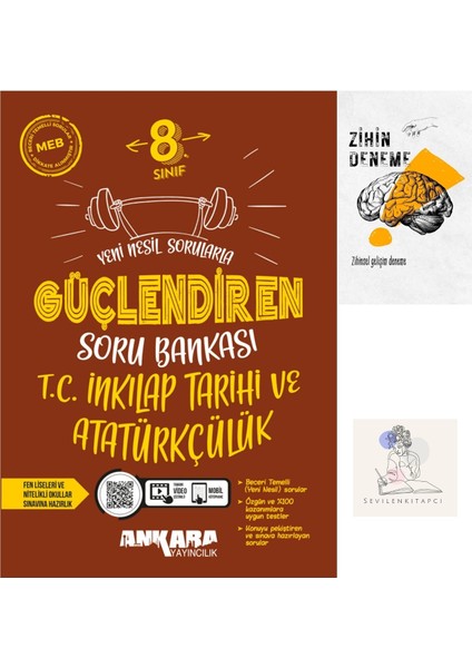 LGS Inkılap Güçlendiren Soru Bankası+Zihin Deneme+Sssk930