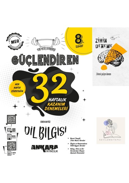 LGS Dil Bilgisi Güçlendiren 32 Hafta Deneme+Zihin Deneme+Sssk412