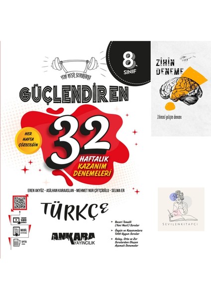 LGS Türkçe Güçlendiren 32 Hafta Deneme+Zihin Deneme+Sssk568