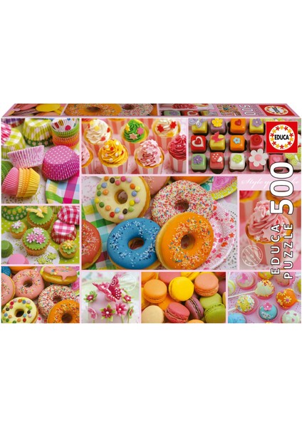 500 Parça Tatlı Parti Kolajı Puzzle - 19904 - Sweet Party Collage