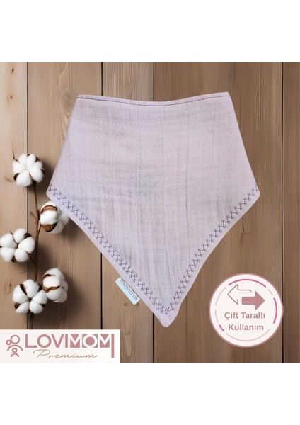 Premium Pamuk Ekstra Soft 2 Kat Müslin Bebek Fuları Salya & Mama Önlüğü 45cm 3 Çıtçıtlı Star fırsatları
