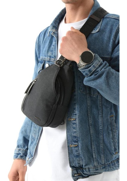 Erkek Bady Bag Göğüs Çantası Kanvas Kumaş Sırt Çantası 27*17 cm Günlük Omuz Çantası