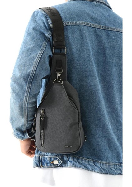 Erkek Bady Bag Göğüs Çantası Kanvas Kumaş Sırt Çantası 27*17 cm Günlük Omuz Çantası indirimleri