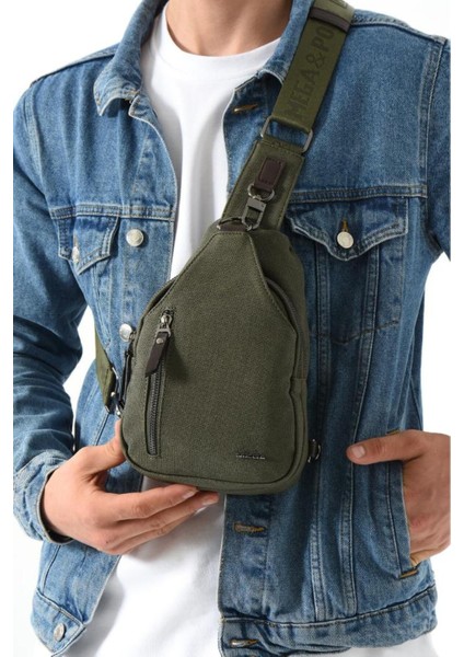 Erkek Bady Bag Göğüs Çantası Kanvas Kumaş Sırt Çantası 27*17 cm Günlük Omuz Çantası